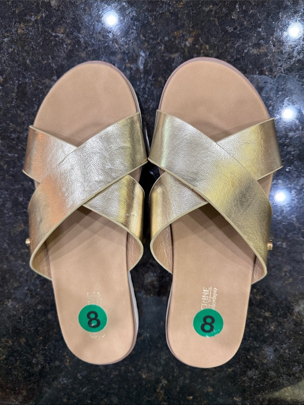 Catherine Gold Metallic Slip On Sandals